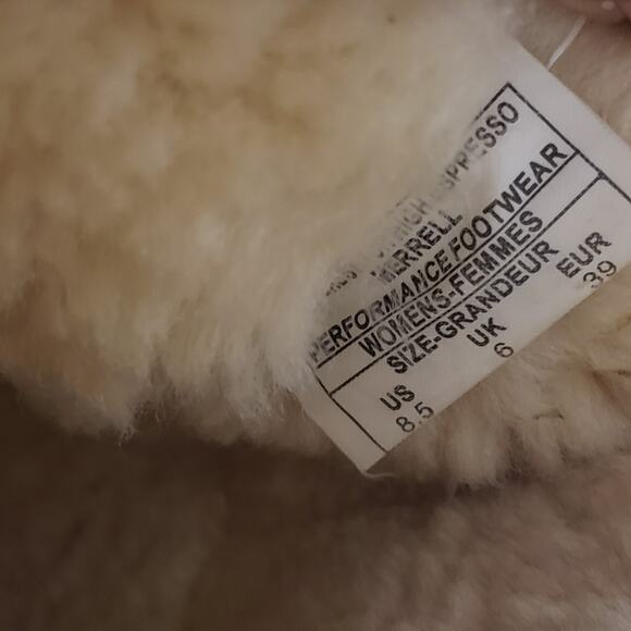 Merrell Encore Stitch High Espresso Boots Womens Size 8.5 Shearling Lining - Picture 11 of 16